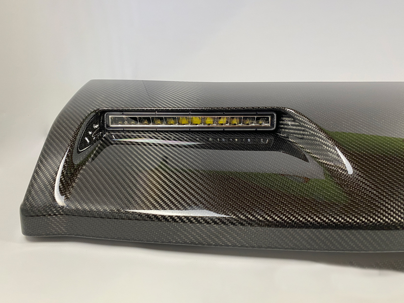 Mercedes-Benz W463A 4x4 Squared Carbon Fiber Front Roof LED Spoiler